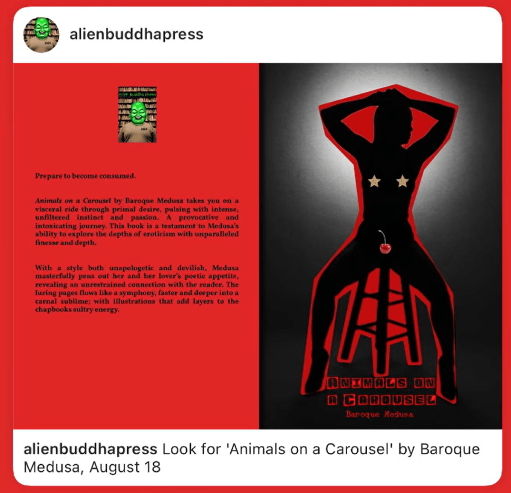 Image of book cover Animals on a Carousel by Baroque Medusa