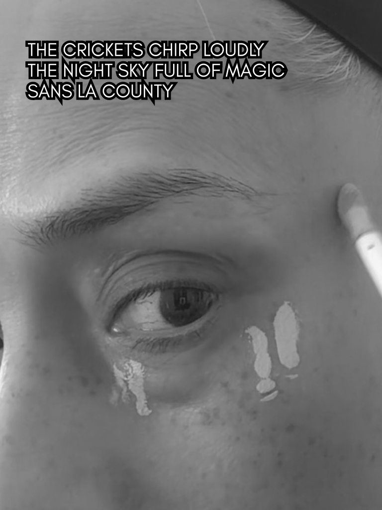 Black-and-white selfie portrait of writer and artist, Baroque Medusa