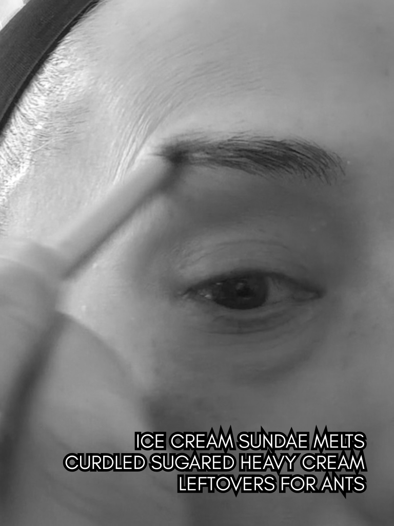 Black-and-white selfie portrait of writer and artist, Baroque Medusa